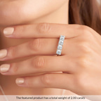 9ct White Gold Cassia Cushion Lab Diamond Anniversary Band (1/2 Ct. Tw.) model