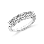 9ct White Gold Cassia Cushion Lab Diamond Anniversary Band (1/2 Ct. Tw.) side right image one