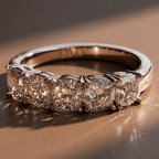 9ct White Gold Cassia Cushion Lab Diamond Anniversary Band (1/2 Ct. Tw.) color product image two