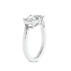 14kt White Gold Cecelia Two Stone Cushion and Pear Toi et Moi Lab Grown Diamond Ring (4 Ct. Tw.) left