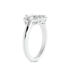 Platinum Rebeca Two Stone Emerald and Pear Toi et Moi Lab Grown Diamond Ring (2 Ct. Tw.) left