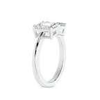 Platinum Itzel Two Stone with Both Emeralds Toi Et Moi Lab Grown Diamond Ring (4 Ct. Tw.) left