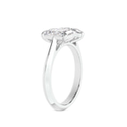 10kt White Gold Trianna Two Stone Oval and Emerald Toi Et Moi Lab Grown Diamond Ring (3 Ct. Tw.) left