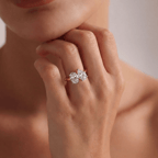 Platinum Violeta Two Stone Oval and Pear Toi Et Moi Lab Grown Diamond Ring (3 Ct. Tw.) model