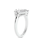 Platinum Violeta Two Stone Oval and Pear Toi Et Moi Lab Grown Diamond Ring (3 Ct. Tw.) standing product image one