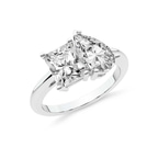 Platinum Malena Two Stone Radiant and Pear Toi Et Moi Lab Grown Diamond Ring (1 Ct. Tw.) side right image one