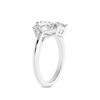 Platinum Malena Two Stone Radiant and Pear Toi Et Moi Lab Grown Diamond Ring (1 Ct. Tw.) standing product image one