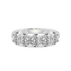 Platinum Eliana Oval Lab Diamond Anniversary Band (5 Ct. Tw.) front image