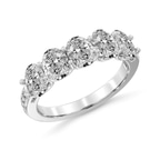 Platinum Eliana Oval Lab Diamond Anniversary Band (5 Ct. Tw.) right