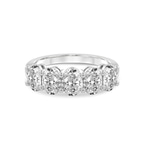Platinum Portia Oval Lab Diamond Anniversary Band (2 Ct. Tw.) front image