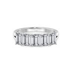 9ct White Gold Thalia Emerald Lab Diamond Anniversary Band (1/2 Ct. Tw.) front image