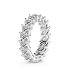 14kt White Gold Milani Marquise Lab Diamond Eternity Ring (3 Ct. Tw.) left
