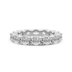 Platinum Kendall Oval Milgrain Lab Diamond Eternity Ring (3 Ct. Tw.) front image