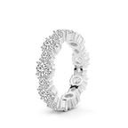 Platinum Mariah Oval & Round Lab Diamond Eternity Ring (6 Ct. Tw.) left