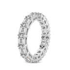 14kt White Gold Brynn Emerald & Round Lab Diamond Eternity Ring (5 Ct. Tw.) left