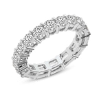 14kt White Gold Brynn Emerald & Round Lab Diamond Eternity Ring (5 Ct. Tw.) right