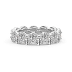 Platinum Kira Marquise Double Row Lab Diamond Eternity Ring (4 Ct. Tw.) front image