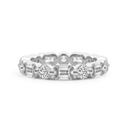 Platinum Allie Round & Emerald Lab Diamond Eternity Ring (7 Ct. Tw.) front image