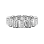 Platinum Jordan Baguette Lab Diamond Eternity Ring (3 Ct. Tw.) front image