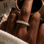 14kt White Gold Elysia Round Lab Diamond Eternity Ring (2 Ct. Tw.) model image two