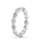 Platinum Kenzie Marquise & Round Lab Diamond Eternity Ring (4 Ct. Tw.) left