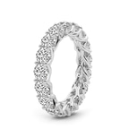 10kt White Gold Meadow Round Crisscross Lab Diamond Eternity Ring (7 Ct. Tw.) left