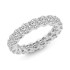 10kt White Gold Meadow Round Crisscross Lab Diamond Eternity Ring (7 Ct. Tw.) right