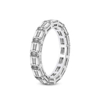 9ct White Gold Maven Emerald Lab Diamond Eternity Ring (3 Ct. Tw.) left