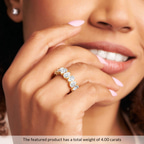 14kt White Gold Fable Pear Lab Diamond Eternity Ring (4 Ct. Tw.) model