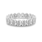14kt White Gold Clara Oval Bezel Lab Diamond Eternity Ring (5 Ct. Tw.) front image