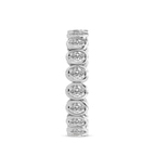 14kt White Gold Clara Oval Bezel Lab Diamond Eternity Ring (5 Ct. Tw.) left