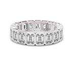 Platinum Vera Emerald Bezel Eternity Lab Diamond Ring (2 Ct. Tw.) front image