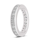 Platinum Channel Set Princess Lab Diamond Eternity Ring (2 Ct. Tw.) left