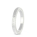 14kt White Gold Vintage Wedding Band left