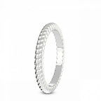 10kt White Gold Lupe Twist Wedding Band left