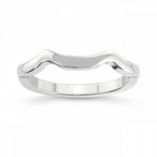 9ct White Gold Ida Twisted Wedding Band front image