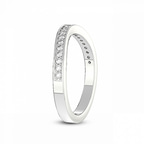 Platinum Jade Wedding Band (1/4 Ct. Tw.) left