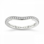 9ct White Gold Rue Wedding Band (1/2 Ct. Tw.) front image