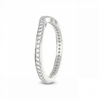 9ct White Gold Rue Wedding Band (1/2 Ct. Tw.) left
