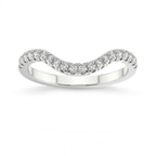 18kt White Gold Tye Wedding Band (1/4 Ct. Tw.) front image