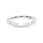 Platinum Mira Wedding Band front image