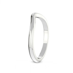 18kt White Gold Leah Wedding Band left
