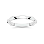 9ct White Gold Lyra Wedding Band front image
