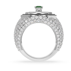 18kt White Gold Secret Lake Signet Ring (9 Ct. Tw.) right