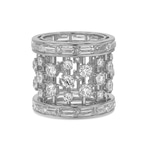 9ct White Gold The Barrel Cocktail Ring (9 Ct. Tw.) left