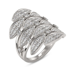 14kt White Gold Intertwined Cocktail Ring (3/4 Ct. Tw.) front image