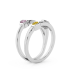 18ct White Gold Shooting Stars Colored Lab Diamond Ring (2 Ct. Tw.) standing product image one