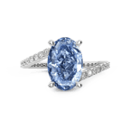 Platinum Skyborne Colored Lab Diamond Ring (3 Ct. Tw.) left