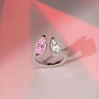 14kt White Gold Day and Night Colored Lab Diamond Ring (3 Ct. Tw.) model
