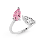 Platinum Break of Dawn Colored Lab Diamond Ring (2 Ct. Tw.) front image